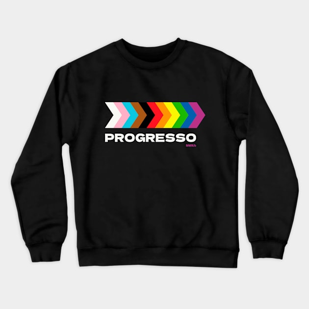 Rainbow Progress Arrow Crewneck Sweatshirt by raffaus